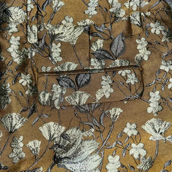 Banana Republic Floral Wide-Leg Trousers - Gold and White - Picture 9 of 16